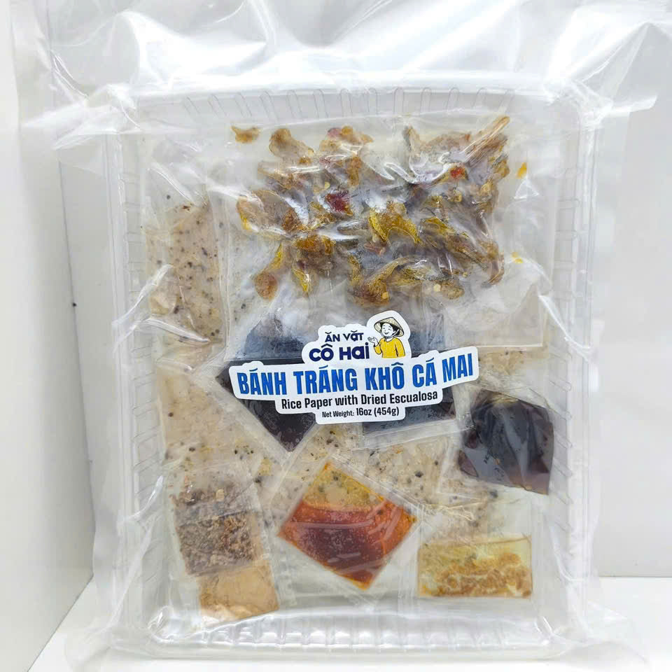 AVCH96 - Banh Trang Kho Ca Mai / Rice Paper With Dried Escualosa * 454g x 20 Units