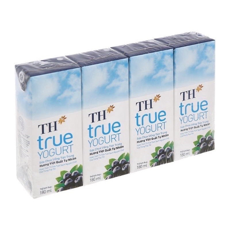 TH True Milk Yogurt DRINK- blueberry 180ml - Pack of 4 -1 BOX 43$