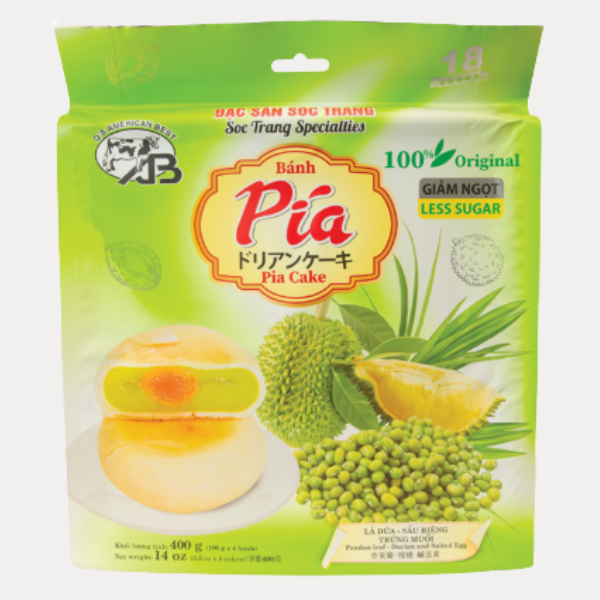 Banh Pia La Dua Sau Rieng Truong Muoi - FZ PIACAKE PANDAN EGGYOLK 400g