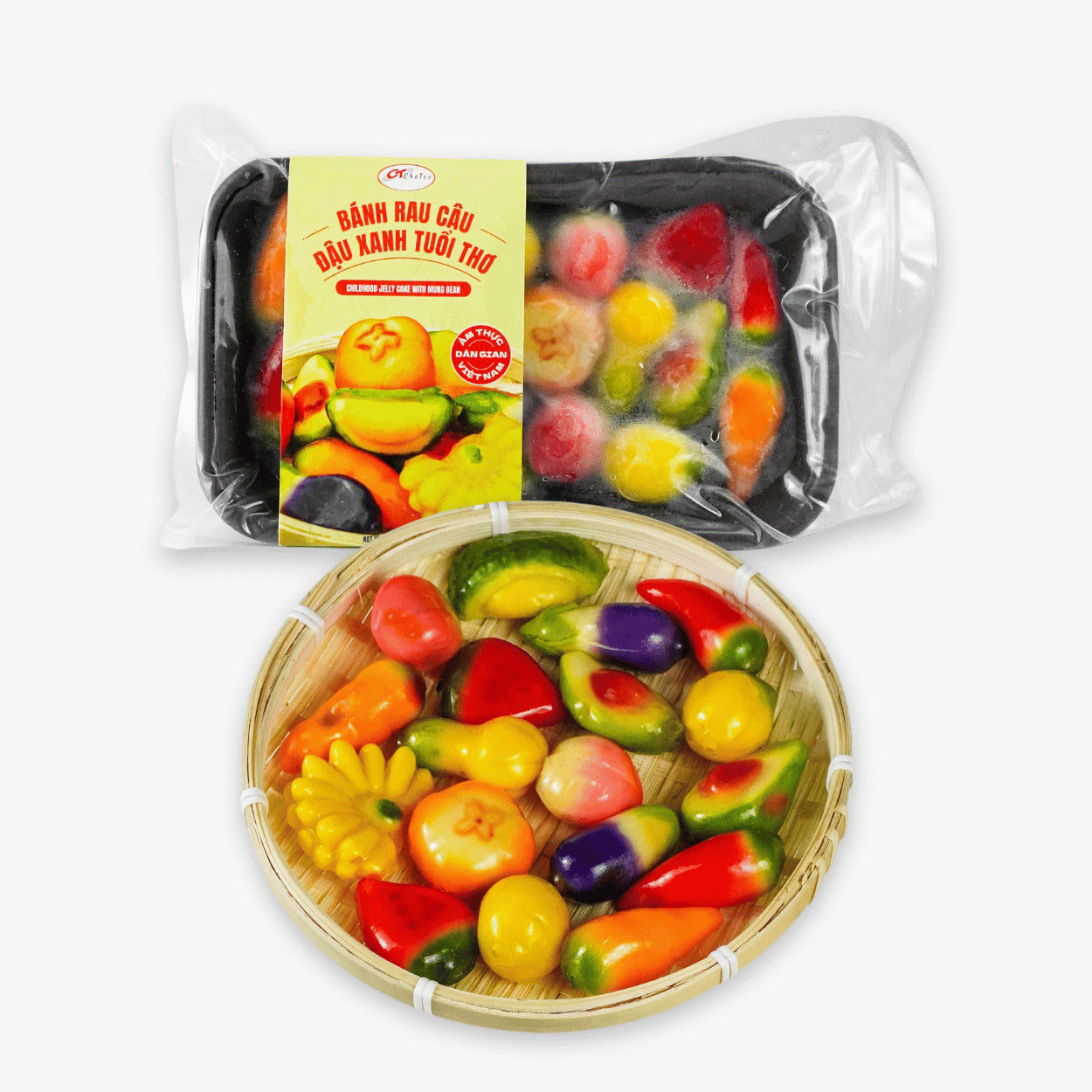 Banh Rau Cau Dau Xanh - Childhood Jelly Cake With Mungbean 300g