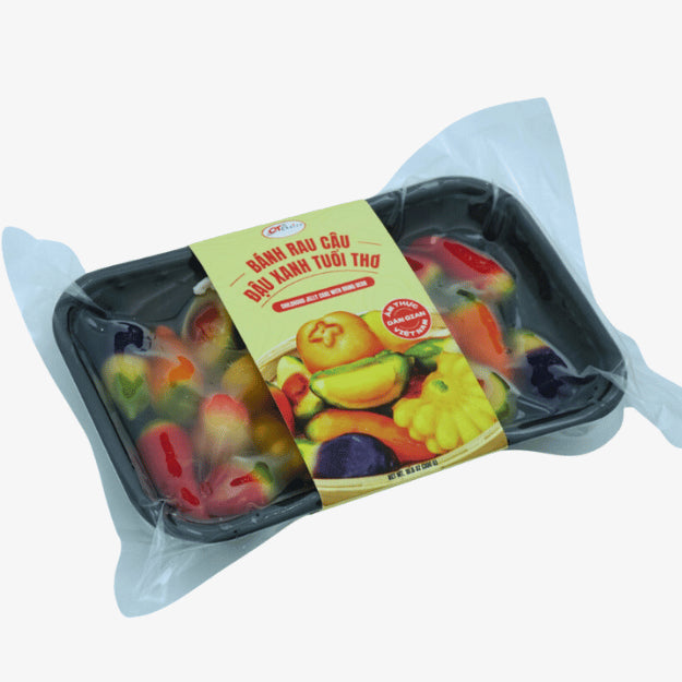 Banh Rau Cau Dau Xanh - Childhood Jelly Cake With Mungbean 300g
