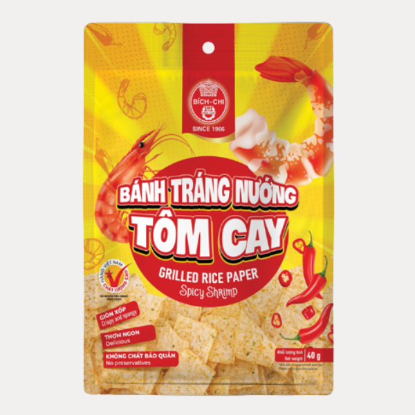 Banh trang nuong tom cay - GRILL RICE PAPER SPICY SHRIMP 1.41OZ