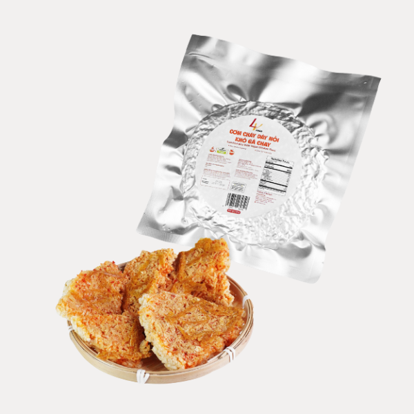 Crispy rice with dried vegetarian chicken 120gr