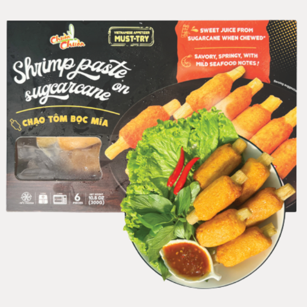Chao tom boc mia - FZ SHRIMP PASTE ON SUGAR CANE 300g 10.5OZ