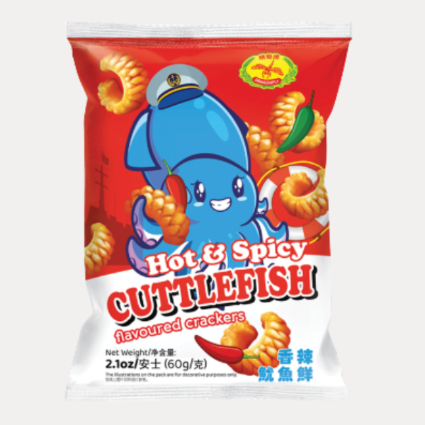 DRAGONFLY SPICY CUTTLEFISH CRACKERS 2.1OZ