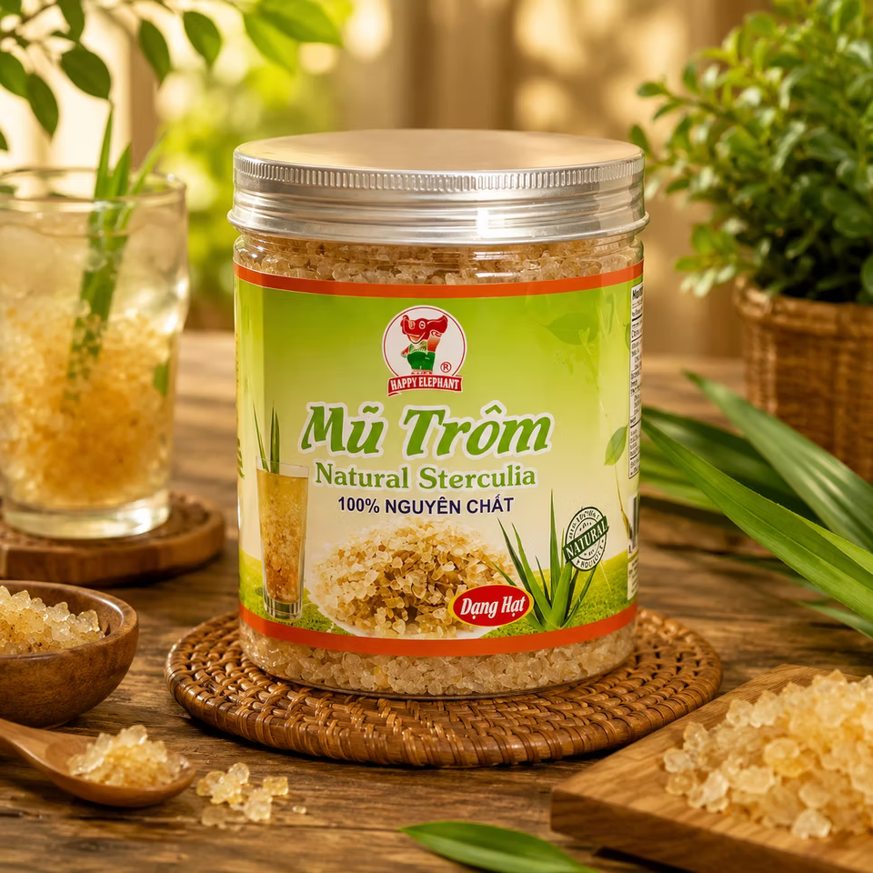 MU TROM HAT NHO/SMALL NATURAL STERCULIA 24X1LB/JAR, 24LBS/CS