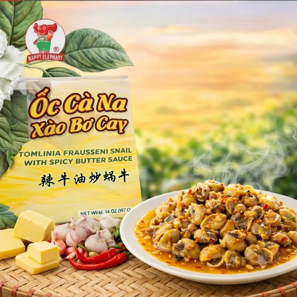 OC CA NA XAO BO CAY / COOKED TOMLINIA FRAUSSENI SNAIL W/SPICY BUTTER SAUCE 14OZ