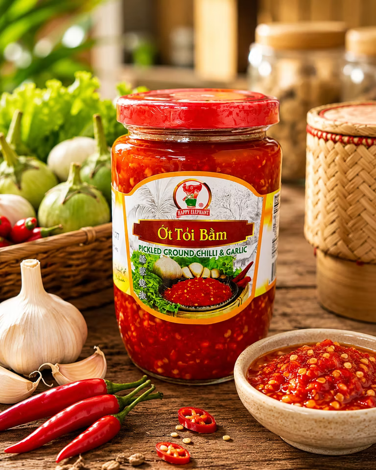 OT TOI BAM/PICKLED GROUND CHILLI & GARLIC 350g X 24BOTTLES/CS