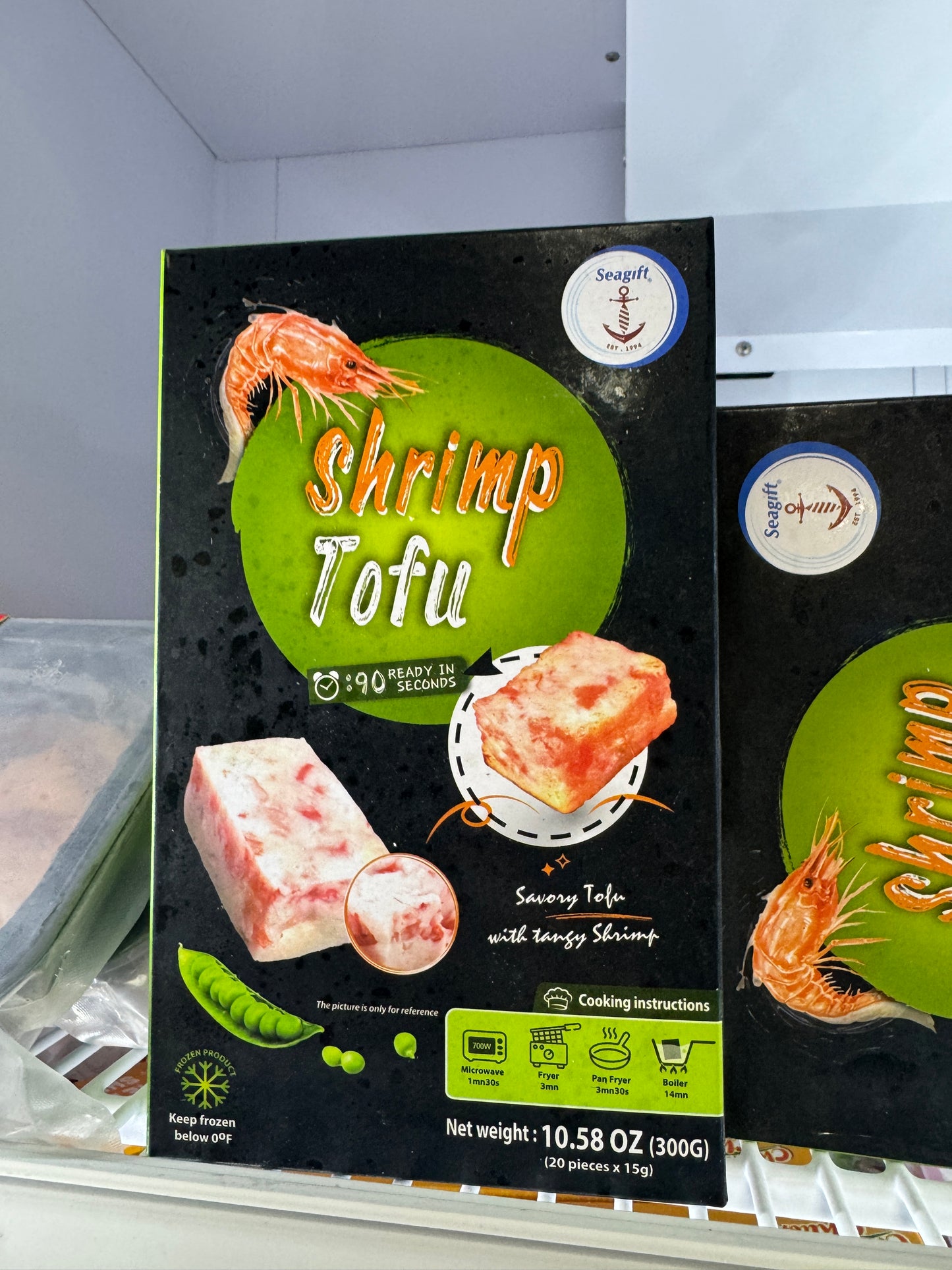 Dau hu tom dong goi Size lon - Shrimp tofu big packing (2lbs/pack) 908 gram