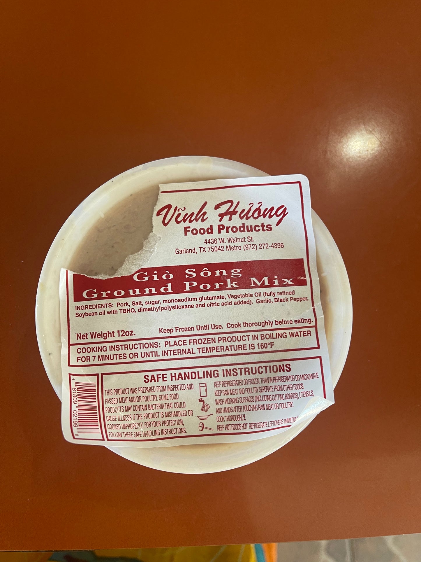 Vinh Huong minced pork 5 lb