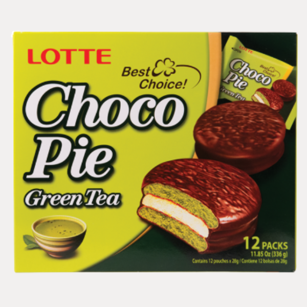 LOTTE CHOCO PIE GREEN TEA 11.85OZ