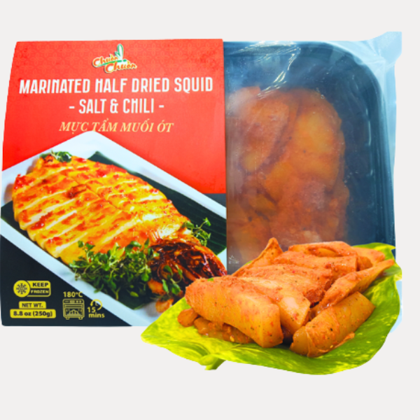 Muc Tam muoi ot - FZ MARINATED HALF DRIED SQUID 250g 8.8OZ