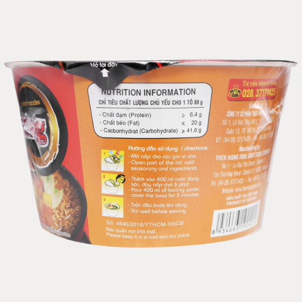 Mi Bo Ham Sot Vang Vi Huong - Beef Flavor Noodle (1 To 80g)