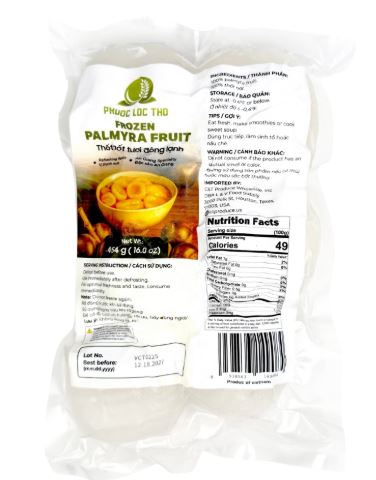Thot not tuoi dong lanh / Frozen Palmyra Fruit * 454g