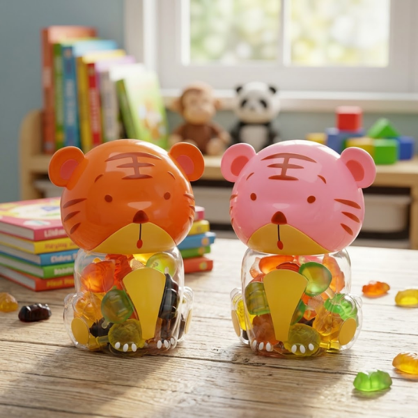 Thach Trai Cay Hop Hinh Ho - DF Tiger Fruit Shape Jell 29.6OZ