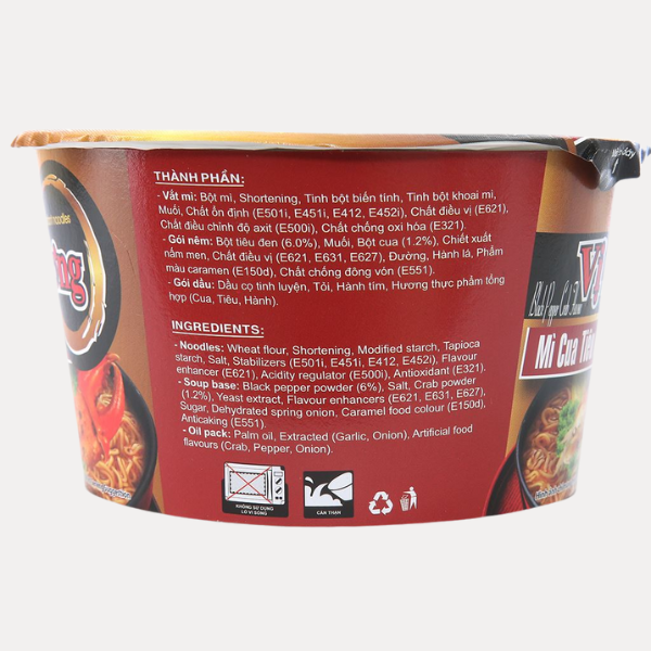 Mi Cua Tieu Den Vi Huong - Crab & Black Pepper Noodle (1 To 80g)