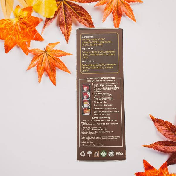 Ca phe Nhan Sam hoa tan Ginseng Instant 180g