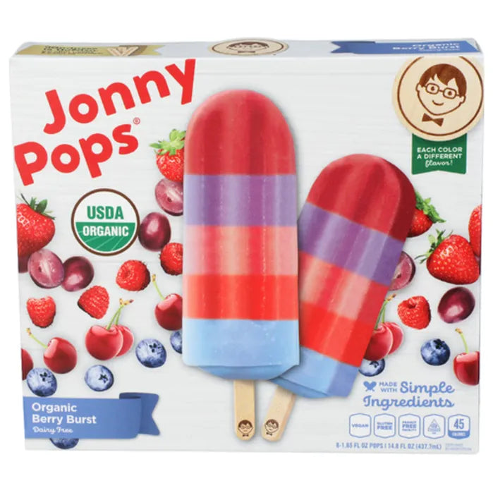 Jonny Pops Ice Cream - JonnyPops Organic Berry Burst Bars - 1 Count (In-Store Only)