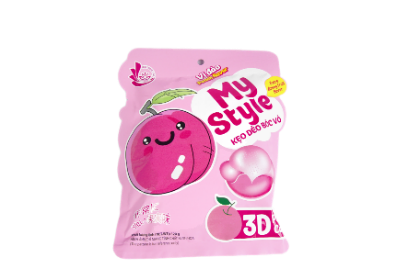 KEO DEO VI DAO - Peeled Gummy Candy -PEACH Flavor-120g 1 count