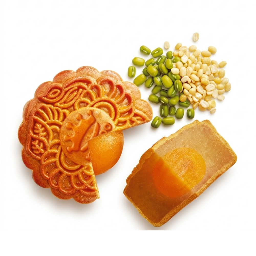 Banh trung thu Kinh Do 1 trung 150g (Hat sen/Dau xanh/Dau do/Khoai mon/Sau rieng)