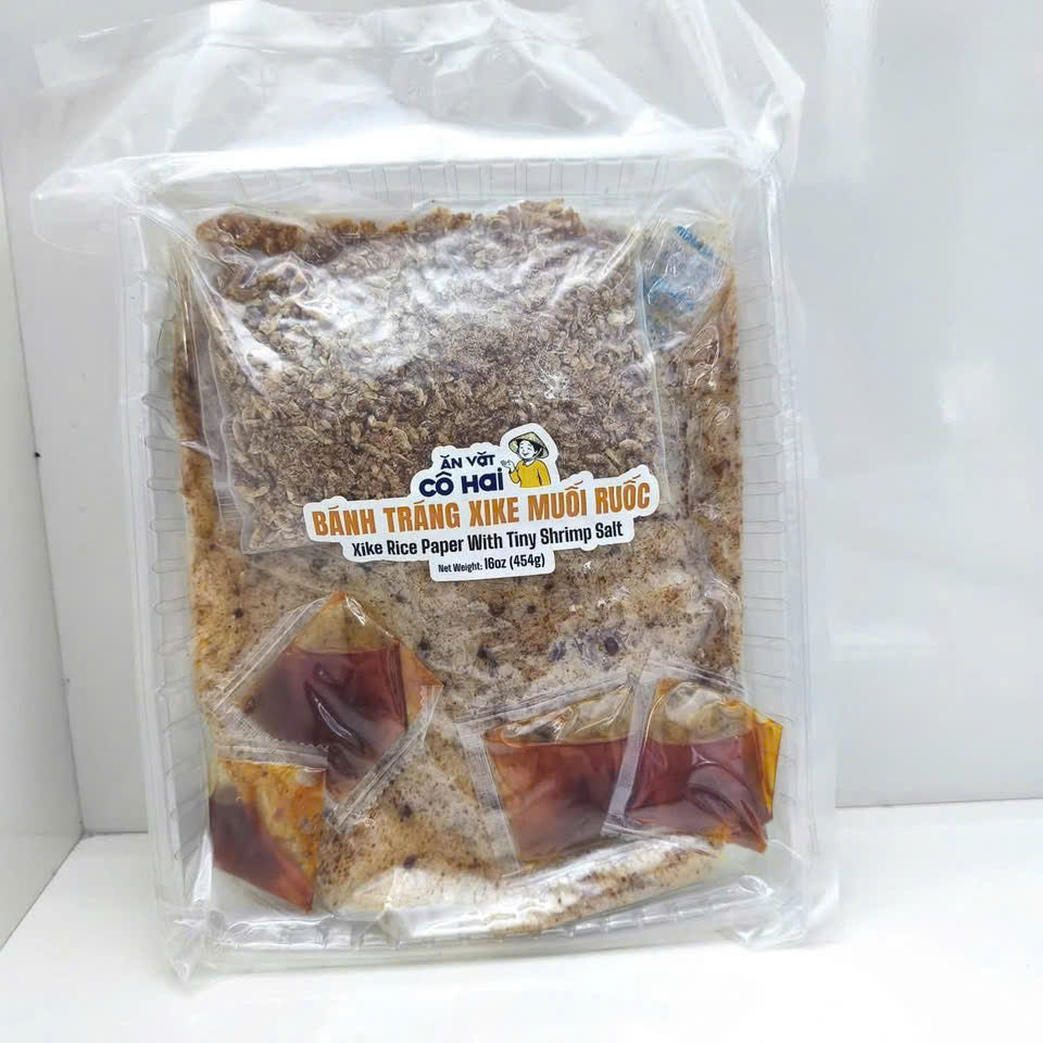 AVCH98 - Banh Trang Xike Muoi Ruoc/ Xike Rice Paper With Tiny Shrimp Salt * 454g x 20 Units