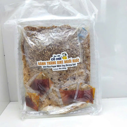 AVCH98 - Banh Trang Xike Muoi Ruoc/ Xike Rice Paper With Tiny Shrimp Salt * 454g x 20 Units