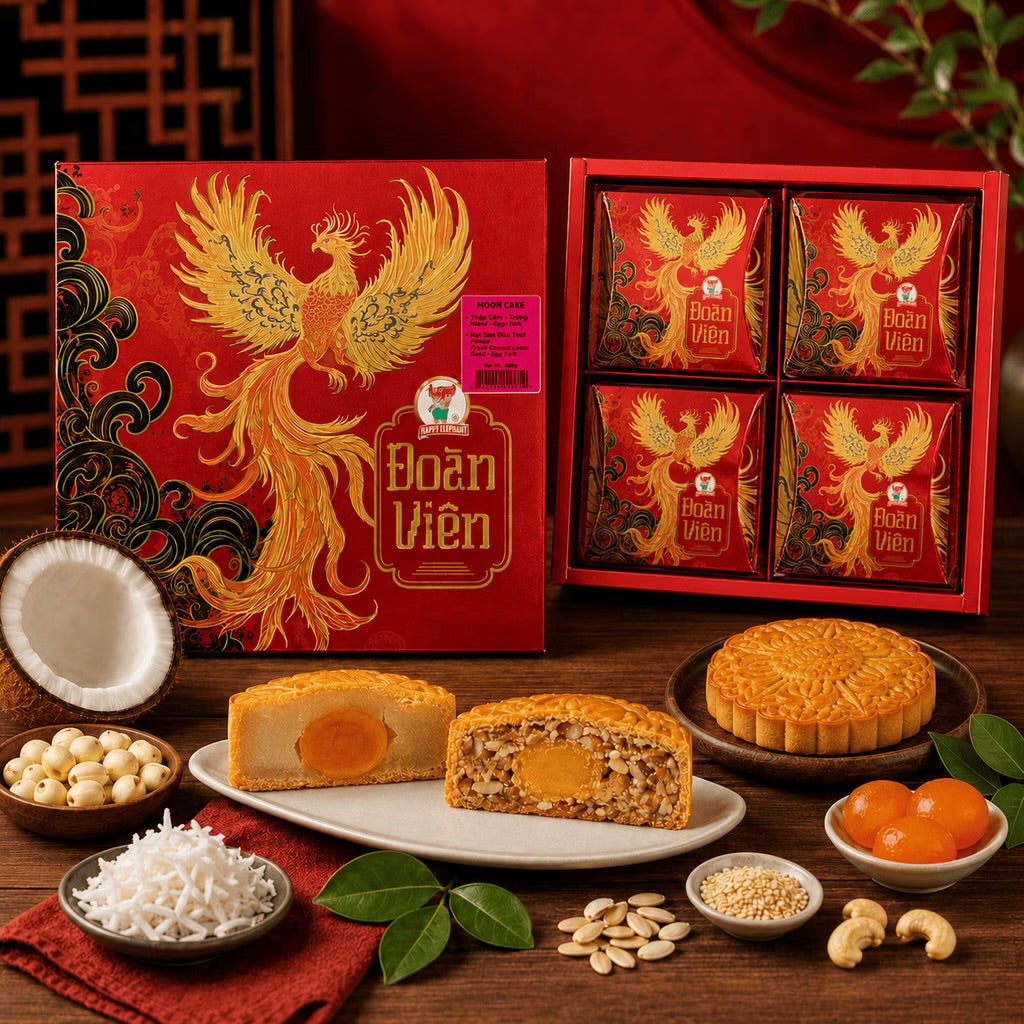 BANH TRUNG THU -Moon Cake CoConut Lotus SEED (Yolk) 480g