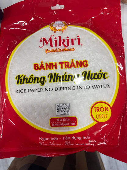 Banh trang khong nhưng nuoc mikini