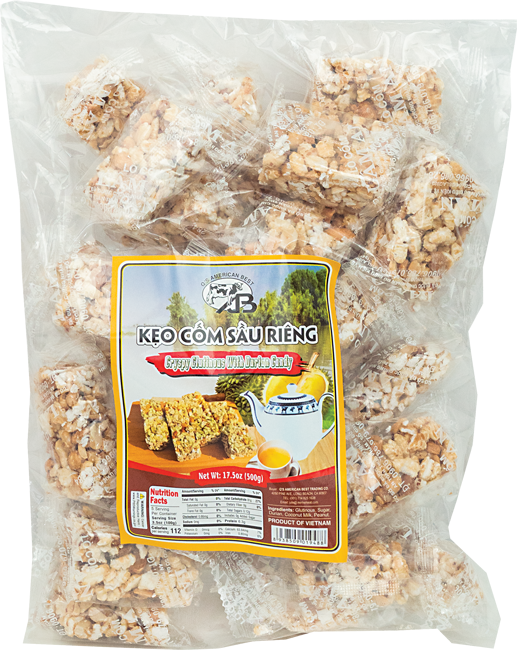 Keo com sau rieng - CRISPY GLUTINOUS DURIAN CANDY