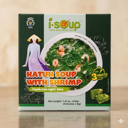 Canh Rau Ngot Tom/ Katuk Soup With Shrimp * 40g