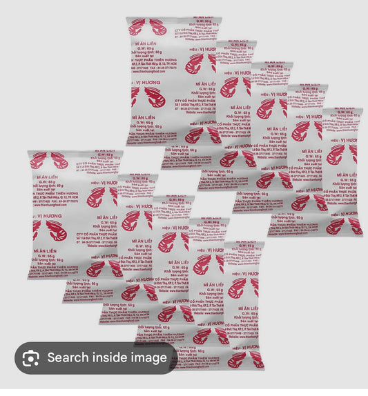 Vi Huong Mi Goi Giay 2 Tom - 10 GOI/Shrimp Flavor Instant Noodle * 100x60gr