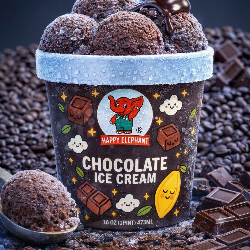 ICE CREAM - CHOCOLATE (HAPPY ELEPHANT)