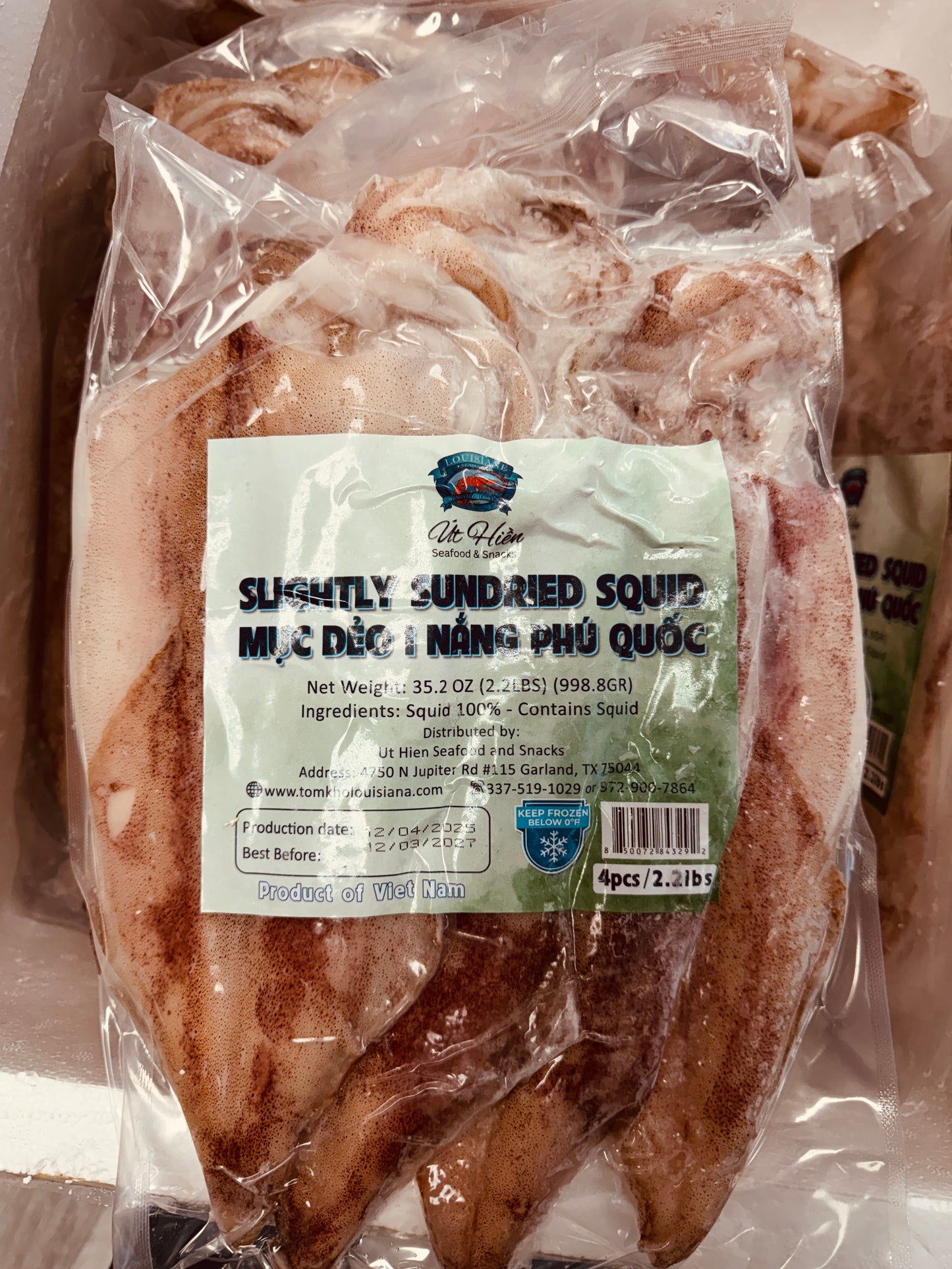 Muc mot nang deo Phu Quoc 2.2lbs -1 kg