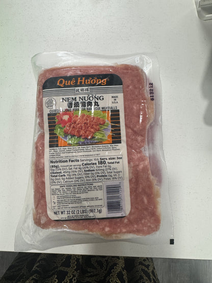 Nem Nuong Que Huong - Cured BBQ Pork Que Huong 2LB