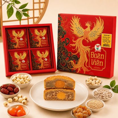 BANH TRUNG THU - Moon Cake Lotus SEED-JuJubes LONGAN (Yolk) 480g