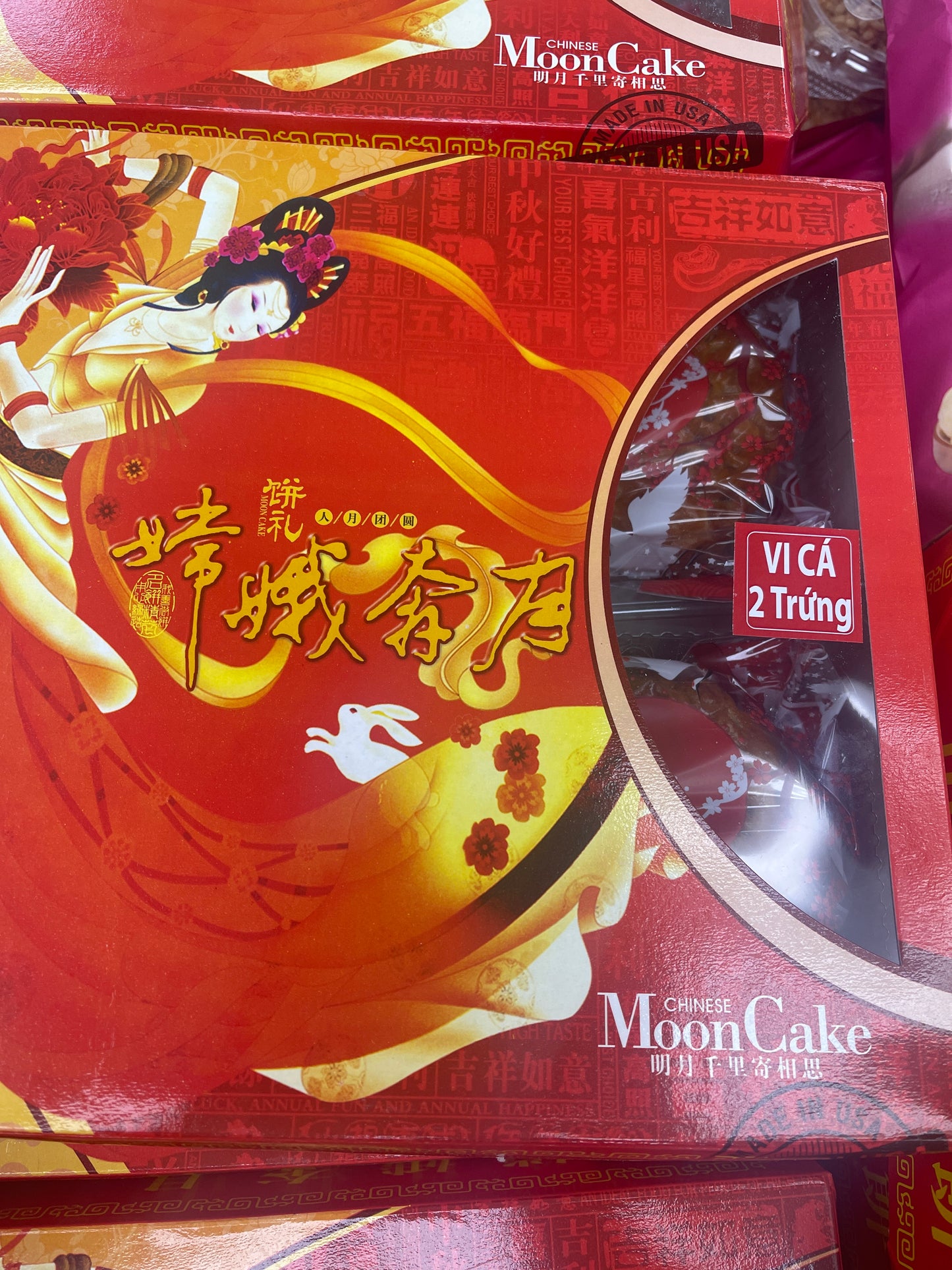 Banh Trung Thu Houston Moon Cake - 4 Vi Ca 2 Trung