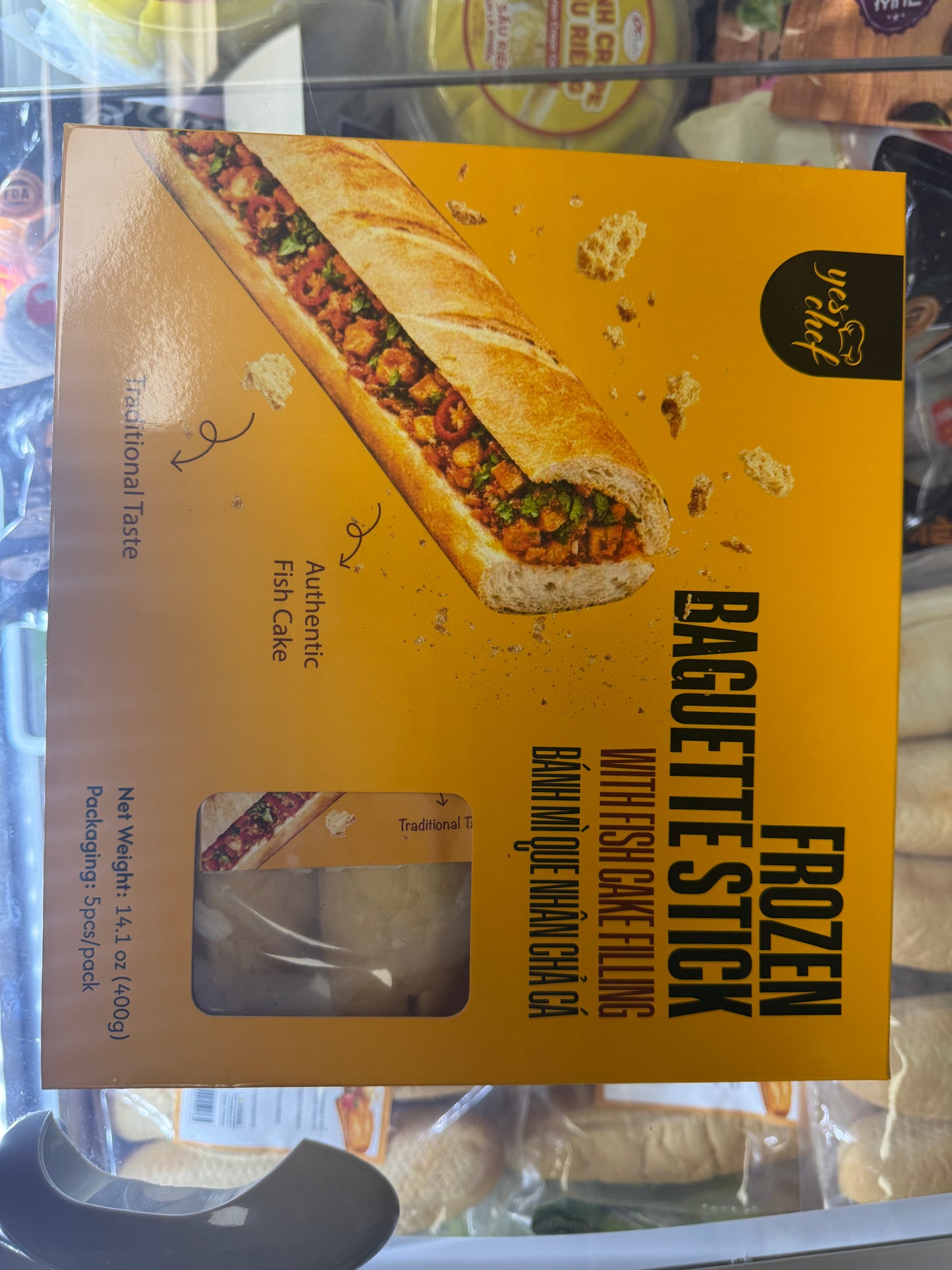 Banh Mi Cha Ca Viet Nam (5pcs/pack) - Frozen Vietnamese Baguette With Fish Cake 400g