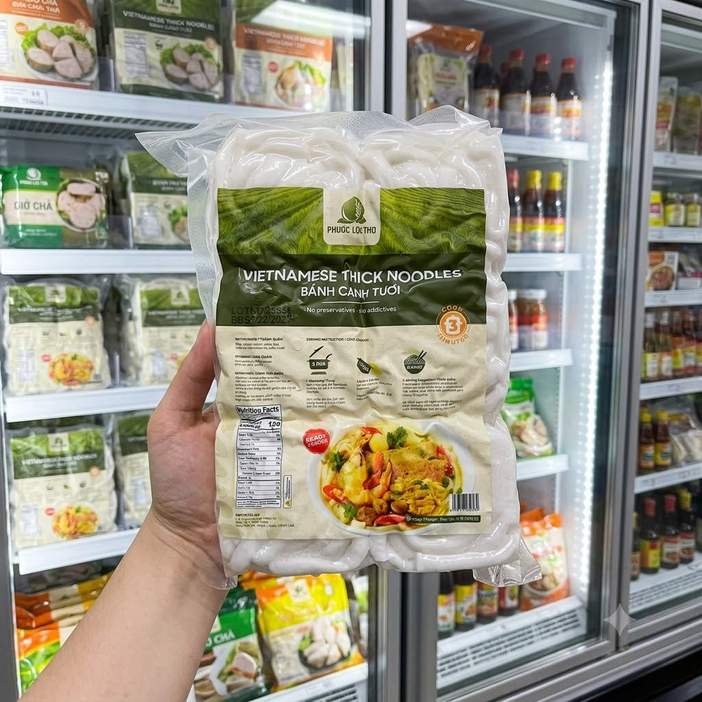 Banh Canh Tuoi - Vietnamese Thick Noodles Frozen - 908g