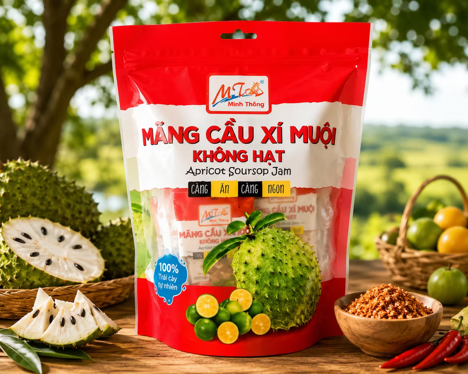 MANG CAU XI MUOI KHONG HAT/APRICOT  SOURSOP JAM 500GX20BAGS/CS