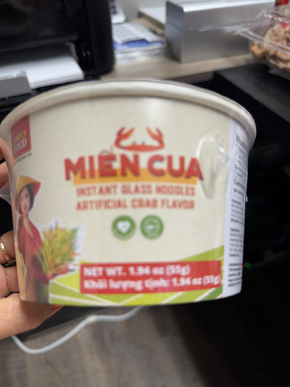 Mien cua- Glass Instant Noode - Crab Simply