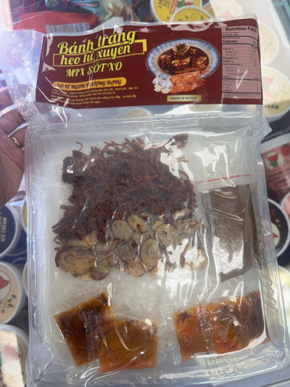 Bánh tráng heo tu xuong mix xo