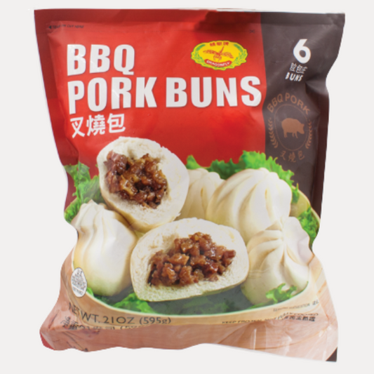 Banh Bao thit heo nuong BBQ 6PC - FZ DRAGONFLY BBQ PORK BUNS 595g