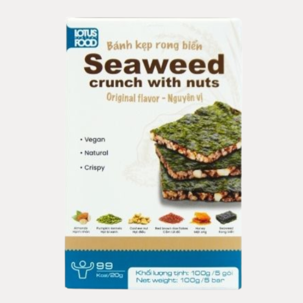 Banh Kep Rong Bien Nguyen Vi - Seaweed Crunch With Nust Orifinal Flavor 100g