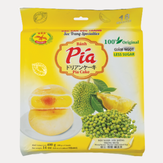 Banh Pia Dau xanh Sau Rieng Truong Muoi It Đuong - FZ DRAGONFLY PIACAKE MUNGBEAN EGGYOLK 400g