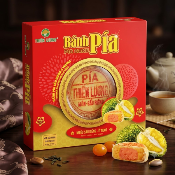 Banh Pia Khoai Mon Sau Rieng - Pia Cake Taro - Durian 600g