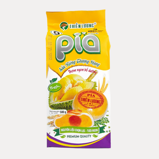 Banh Pia thuong hang - Pia Cake Mung bean- Durian- Salted Egg Yolk 500g