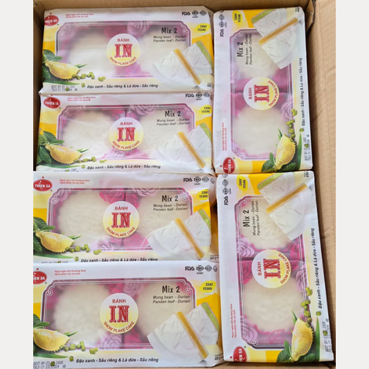 Banh in Thien Sa 400g - Snow Plake Cake Mung Bean & Durian 400g