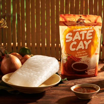Bánh Tráng Sa Tế Cay - Spicy Satay Mixed Rice Paper 80g