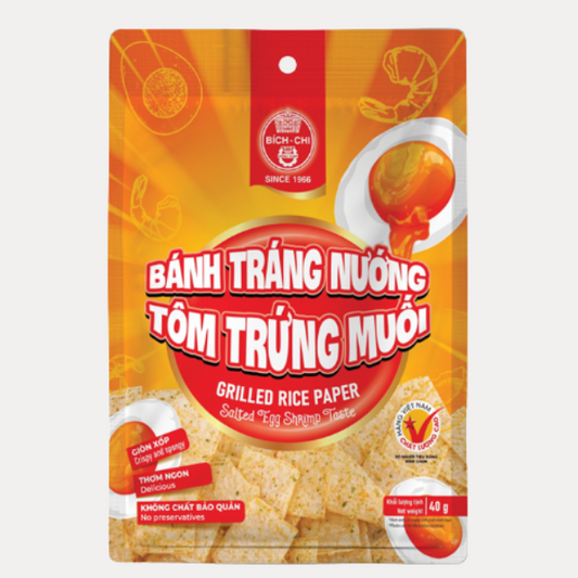 Bánh tráng nướng tôm trứng muối - GRILL RICE PAPER SALTEGG SHRMP 1.41OZ