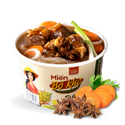 Mien bo Kho - Instant Glass Noodles Beef Stew(  2.6 Oz)- box 9hop 15$